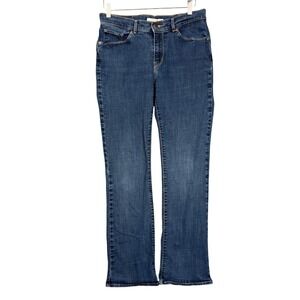 Levis Jeans Womens 30 Blue Classic Boot Cut Dark Wash Denim Cotton Stretch Blend